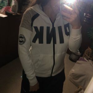 PINK white hoodie